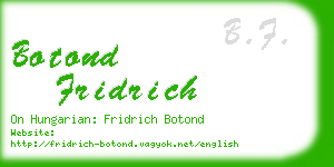 botond fridrich business card